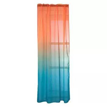 Тюлевая занавеска без наполнителя, дышащая, из полиэстера, с градиентным дизайном, прозрачная драпировка для гостиной, синий, размеры: S Stuttg, темно-синий