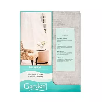 Тюлевая занавеска Garden Gne - Серый - 300x270 см