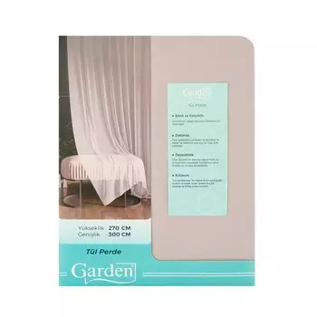 Тюлевая занавеска Garden Poturge - Серый - 300x270 см