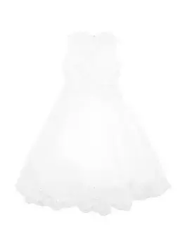 Тюлевое платье для причастия маленьких девочек и девочек, расшитое бисером Joan Calabrese, белый