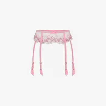 Тюлевой ремень Lindie с цветочной вышивкой Agent Provocateur, розовый