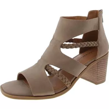 Тулина Женские плетеные туфли из искусственной кожи с блочным каблуком Lucky Brand, серо-коричневый