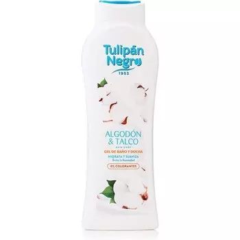 Tulipan Черный хлопковый гель для ванны и тальк для смягчения и разглаживания 720 мл