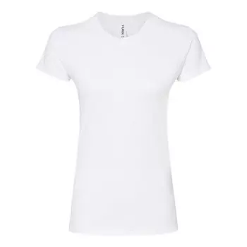 Tultex Женская футболка из тонкого джерси приталенного кроя, белый