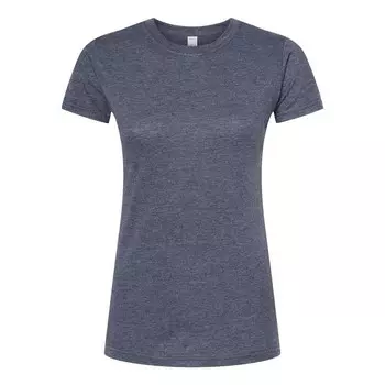 Tultex Женская футболка Slim Fit из полиэстера, цвет Heather Navy