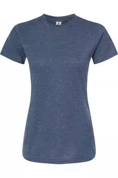 Tultex женская классическая футболка из тонкого джерси, цвет heather denim