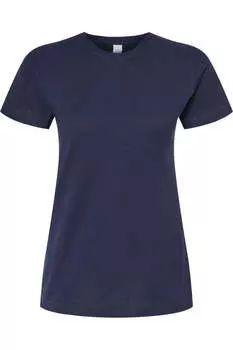 Tultex женская классическая футболка из тонкого джерси, темно-синий