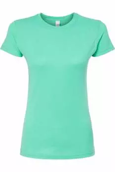Tultex женская облегающая футболка из тонкого джерси, цвет mint
