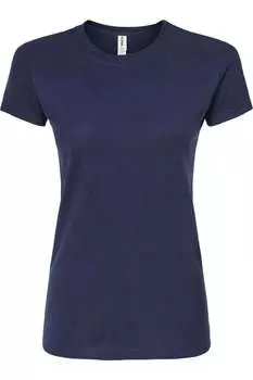 Tultex женская облегающая футболка из тонкого джерси, темно-синий