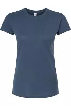 Tultex женская облегающая футболка из тонкого джерси, индиго