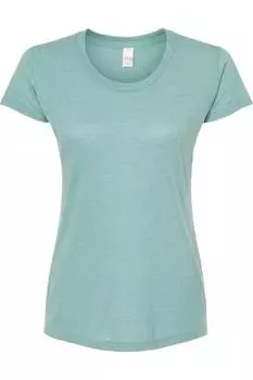 Tultex женская облегающая футболка Tri-Blend, цвет seafoam tri blend