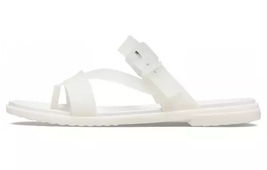 Тулум Шлепанцы женские белые Crocs