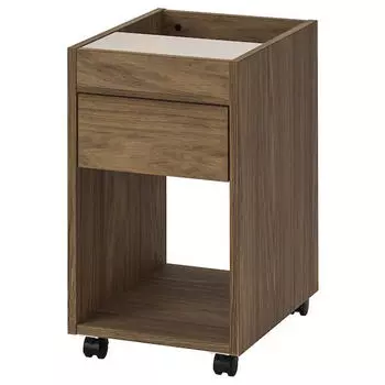 Тумба выдвижная Ikea Tonstad Castors, 35х60 см, коричневый мореный дуб