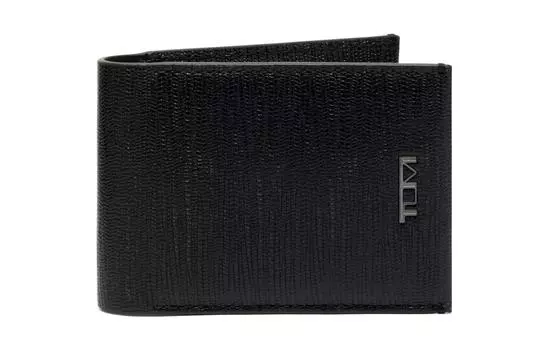 TUMI Кожаная визитница унисекс, черная
