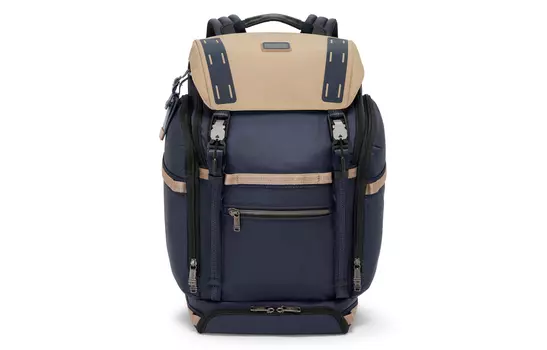 TUMI Нейлоновый рюкзак мужской, сине-коричневый