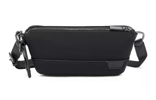 TUMI Сумка через плечо Harrison из нейлона и кожи Litchi Grain, черная, мужская