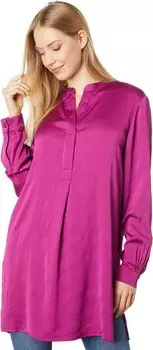 Туника Anne Klein Charmeuse Nehru Tunic, цвет Elderberry