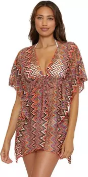 Туника BECCA Sundown Crochet Tunic, цвет Carrot/Vivid Pink