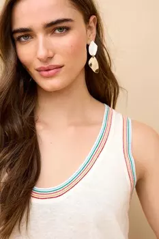 Туника без рукавов из льна Next, мультиколор