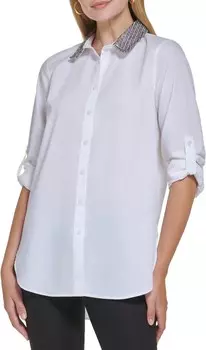 Туника Calvin Klein Boyfriend Tunic with Sequin, белый