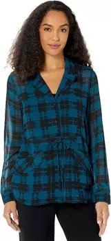 Туника Calvin Klein Long Sleeve Tunic with Drawstring, цвет Black/Cypress