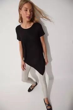 Туника - Черный - Классический крой Happiness stanbul