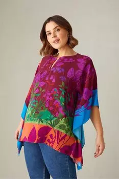 Туника Curve с шарфом и принтом Live Unlimited, белый