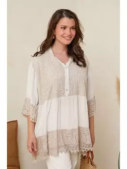 Туника Curvy Lady, бежевый