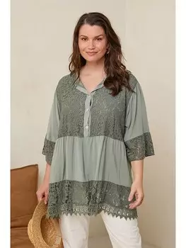 Туника Curvy Lady, хаки