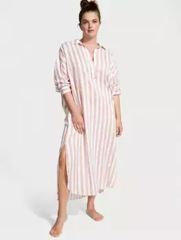 Туника для сна из модала и хлопка Victoria'S Secret, цвет Toasted Sugar Stripes