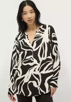 Туника Ellos Collection, цвет schwarz-beige gemustert