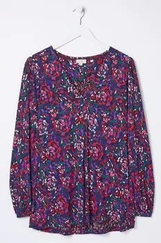 Туника FatFace Aurelia с абстрактным принтом Fat Face, фиолетовый