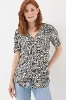 Туника Fatface Cassidy с цветочным принтом Fat Face, черный