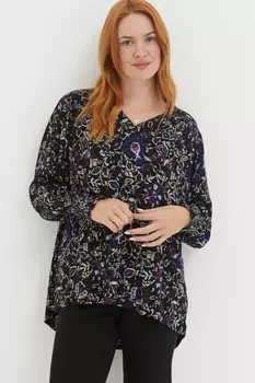 Туника FatFace Patsy Inspirit с цветочным мотивом Fat Face, черный