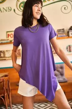 Туника - Фиолетовый - Свободный крой Olalook