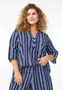 Туника GESTREIFTE Zizzi, темно-синий