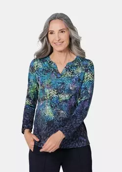 Туника GOLDNER bluse, цвет marine/gemustert