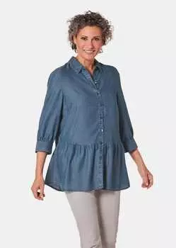Туника GOLDNER bluse, цвет taubenblau