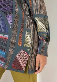 Туника GRAPHIC PRINT LONG SLEEVE Ulla Popken, черный