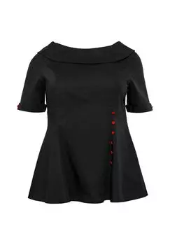 Туника из эластичного хлопкового атласа Joebrowns, черный