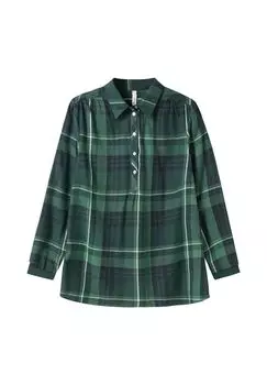 Туника из хлопка, легкого А-силуэта sheego, цвет Kariert