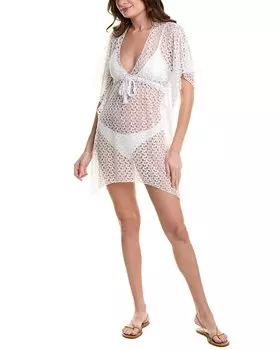 Туника из платинового кружева BECCA by Rebecca Virtue, белый