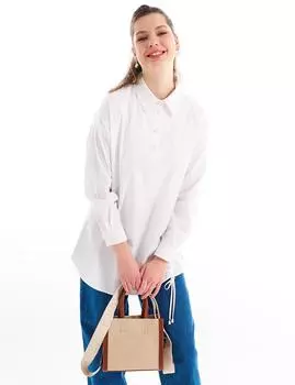 Туника из поплина с вышивкой, оптический белый KYR