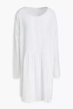 Туника из шелкового крепдешина со сборками ESKANDAR, слоновая кость