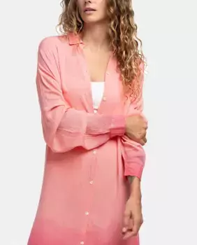 Туника из вискозы Oceans Diary с градиентом Abbacino, коралловый