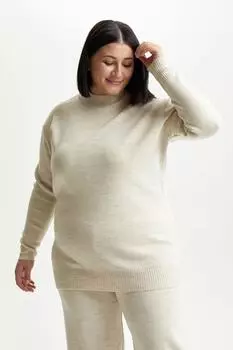 Туника - Коричневый - Классический крой DeFacto