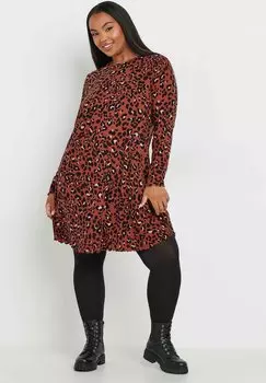 Туника LEOPARD Yours Clothing, охра