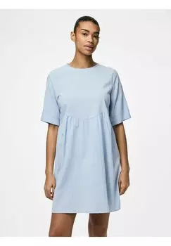 Туника Midikleid PCMUNA BAUMWOLL Pieces, светло-голубой