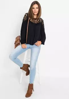 Туника MIT BALLONRMELN bonprix, черный