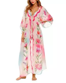 Туника-накидка Selma Chroma Floral Agua Bendita, мультиколор